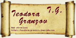 Teodora Granzov vizit kartica